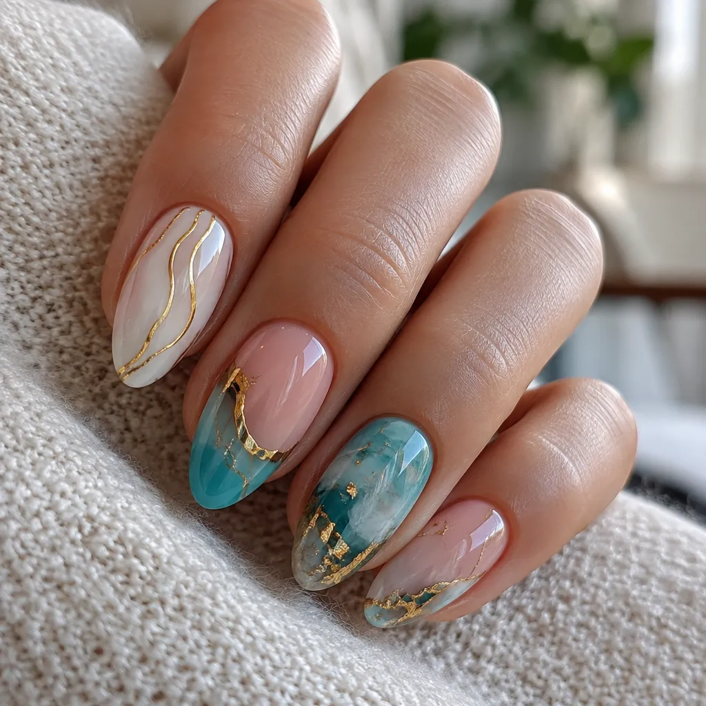 Vibrant nail art design showcasing creativity